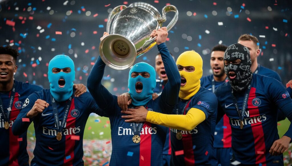 découvrez pourquoi les joueurs du psg ont fêté leur triomphe en ligue des champions en portant des masques de ski, une célébration pleine de surprises et de significations cachées.