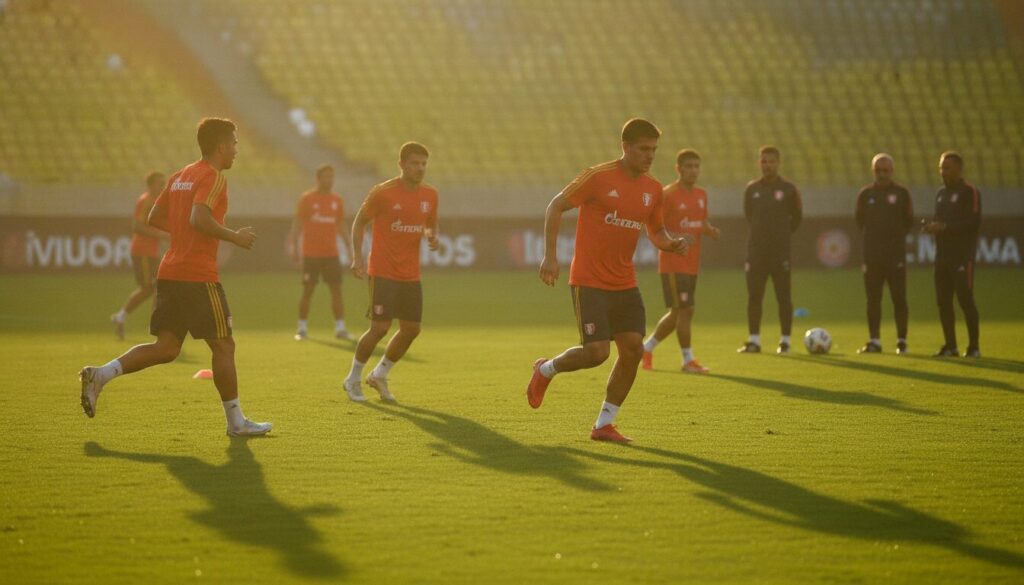 découvrez les moments forts de la dernière séance d’entraînement de l’équipe nationale avant le match décisif contre le pérou, avec analyses et impressions des joueurs.