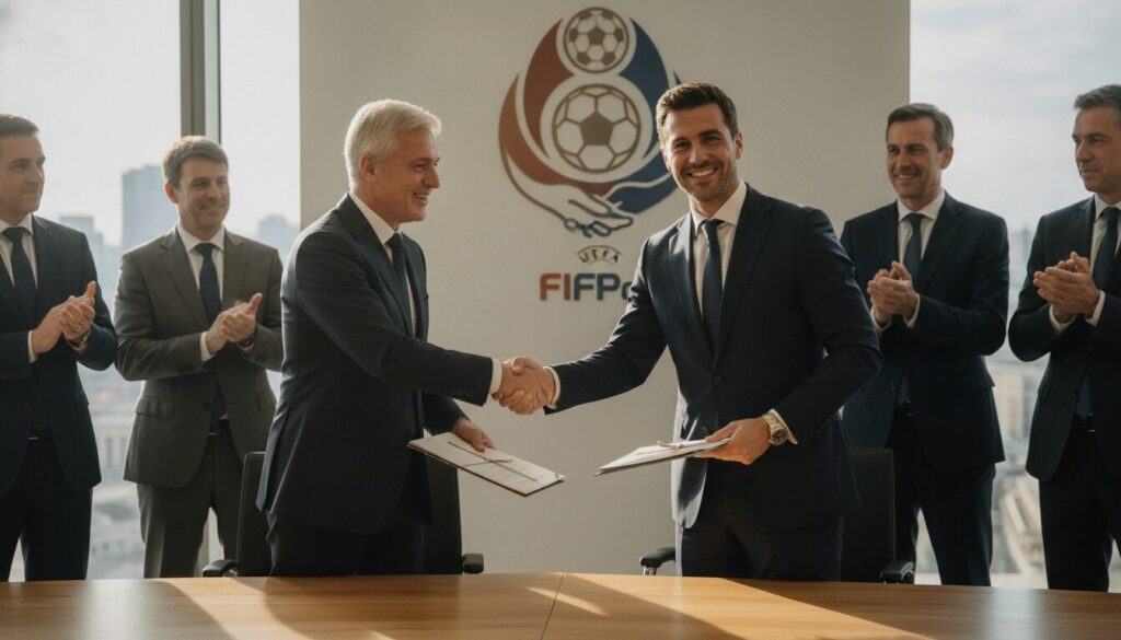 uefa et fifpro célèbrent une révolution historique dans le système des transferts, marquant un tournant majeur pour le football professionnel.