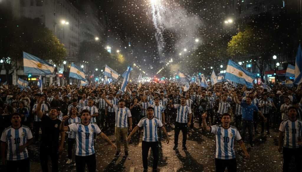 découvrez l'atmosphère électrique à buenos aires suite à la qualification héroïque de l'argentine en finale, une célébration populaire pleine de passion et de joie.