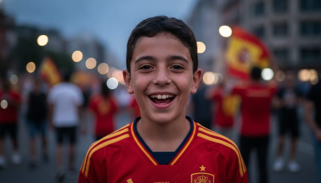 découvrez comment keyne, le petit frère de lamine yamal, a célébré la victoire mémorable de l'espagne à la coupe du monde avec émotions et passion.
