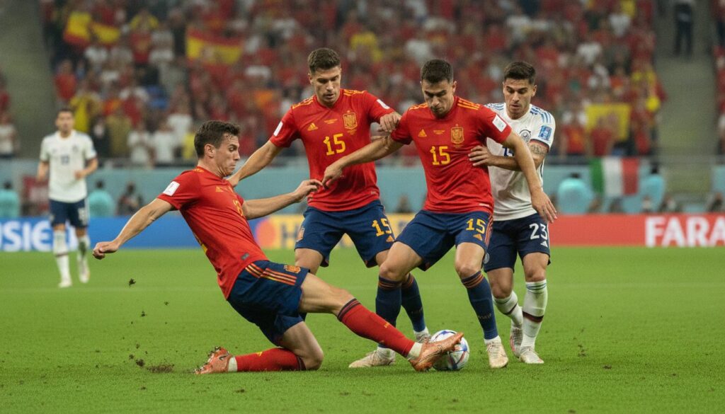 découvrez comment l'agressivité dans les courses de repli façonne la défense implacable de l'équipe espagnole lors de la coupe du monde.