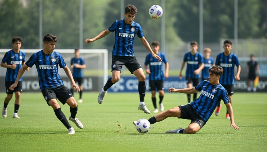 découvrez les jeunes talents prometteurs en stage avec l'inter de chivu, de farronato à lavelli, en passant par maye et topalovic, prêts à briller sur le terrain.