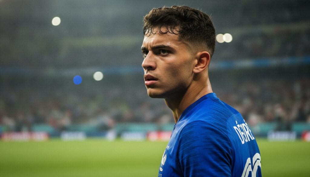 désiré doué est sur le point de devenir titulaire avec l'équipe de france pour la demi-finale contre l'espagne, une étape cruciale de sa carrière.