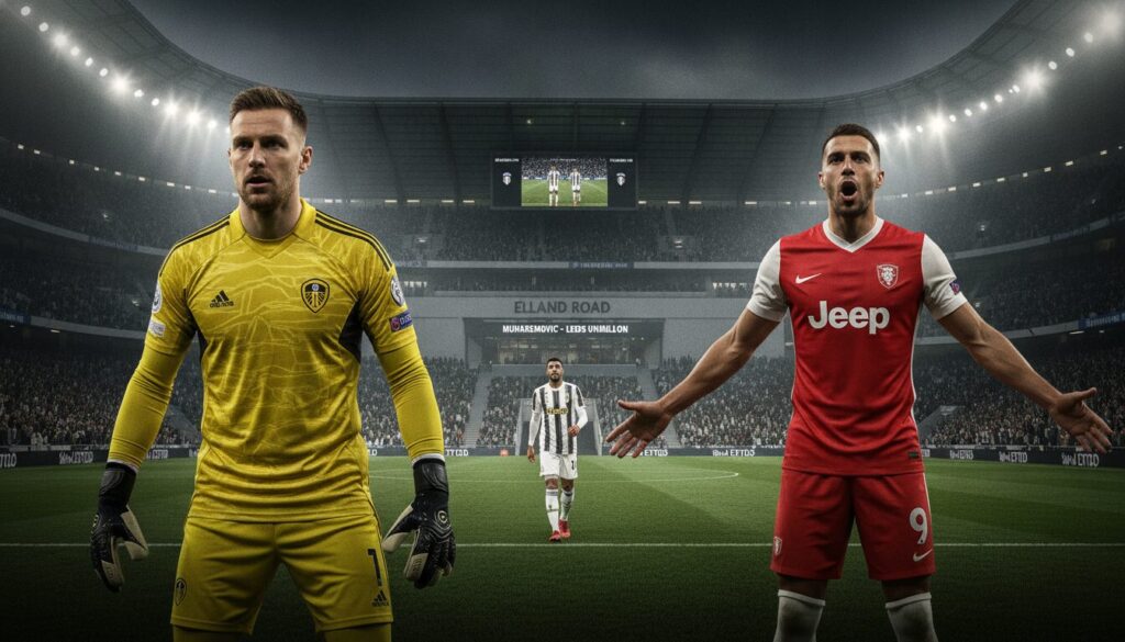 juve conclut le transfert de muharemovic à leeds pour 20 millions d'euros, marquant le début d'un mercato actif avec le recrutement d'un gardien et d'un attaquant numéro 9 comme priorités majeures.
