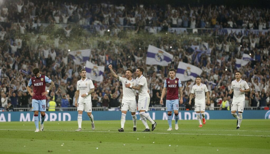 la real madrid domine largement aston villa avec une victoire éclatante, démontrant une performance exceptionnelle sur le terrain.