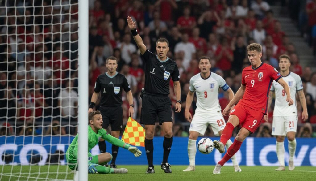 découvrez comment la règle 'anti-arsenal' a conduit à l'annulation du but victorieux de la norvège contre l'angleterre, lors d'un match intense se terminant sur le score de 2-1.