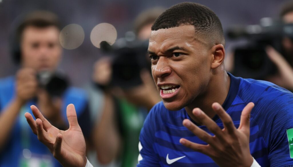 découvrez la réaction vive et inattendue d'une star française à une question délicate d'un journaliste concernant un coéquipier après la coupe du monde.
