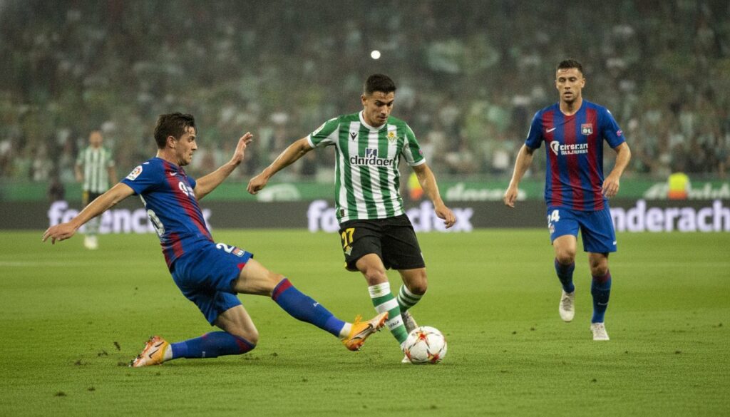 revivez la démonstration impressionnante du betis face à l'olympique lyonnais lors d'un match amical intense, digne des plus grands rendez-vous de la ligue des champions.