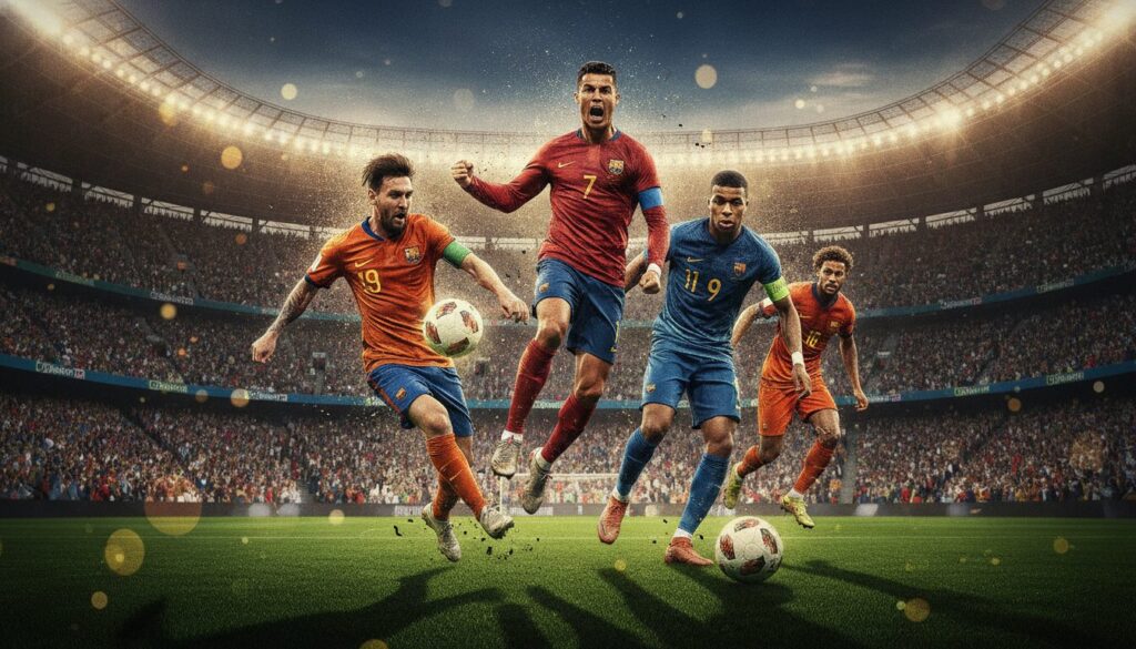 découvrez les stars de la coupe du monde comme vous ne les avez jamais vues, transformées en personnages captivants d'une bande dessinée pleine d'action et d'émotion.