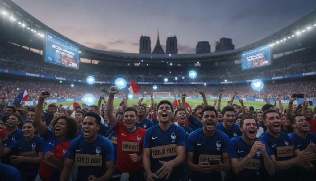 découvrez comment les bleus enflamment la france avec des maillots épuisés, des audiences tv records et une explosion sur les réseaux sociaux, malgré le décalage horaire.