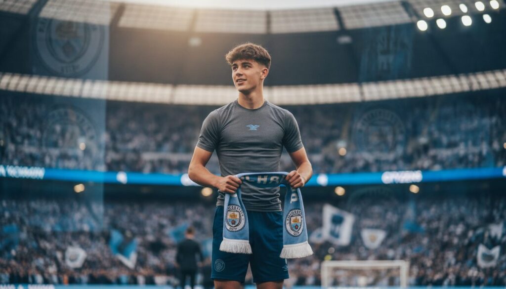 manchester city entre dans la course pour recruter ce prodige de 18 ans, une jeune étoile montante du football prête à faire sensation.