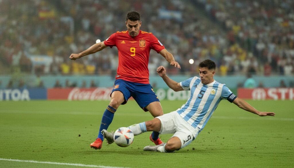 assistez à un affrontement exceptionnel entre l'espagne et l'argentine lors de la finale des champions du mondial. un duel au sommet à ne pas manquer !