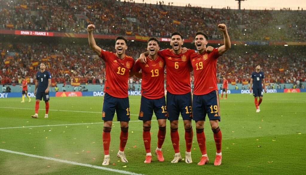 découvrez le trio espagnol ruiz-rodri-olmo, virtuoses du football, qui ont dominé les bleus en demi-finales de la coupe du monde dans un match mémorable.
