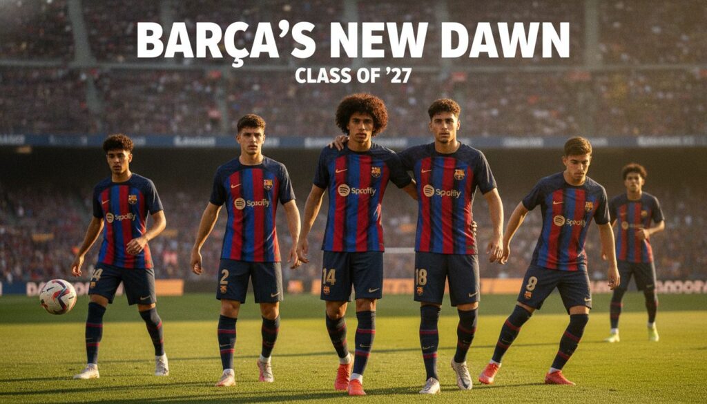 découvrez les six jeunes talents prometteurs du fc barcelone qui sont prêts à faire sensation et éclore pleinement lors de la saison 2026-27.