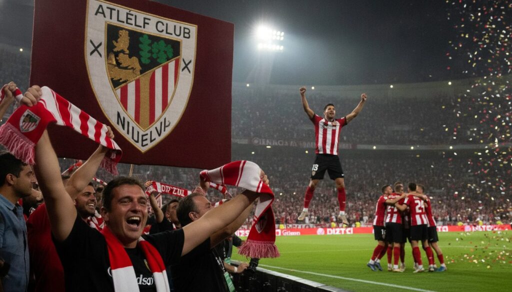 découvrez un triple hommage éclatant célébrant l'entrée exceptionnelle de l'athletic club en ligue, un moment historique rempli d'émotion et de fierté.
