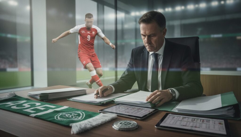 l'as saint-étienne souhaite finaliser deux recrutements clés, en ciblant notamment un attaquant suisse pour renforcer son équipe.