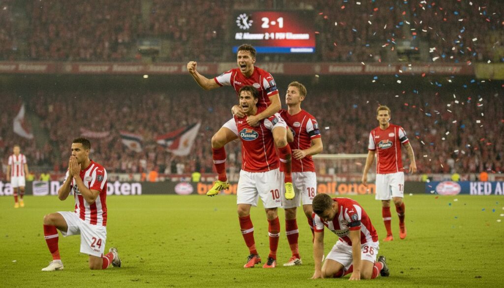 revivez la performance impressionnante d'az alkmaar qui a dominé le psv pour décrocher sa deuxième super coupe des pays-bas, un moment fort du football néerlandais.