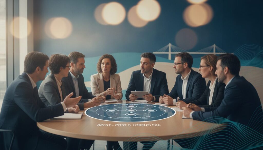 après le départ de grégory lorenzi, le club de brest mise sur une gouvernance partagée et un mode de fonctionnement plus horizontal pour favoriser la collaboration et l'efficacité au sein de l'équipe.