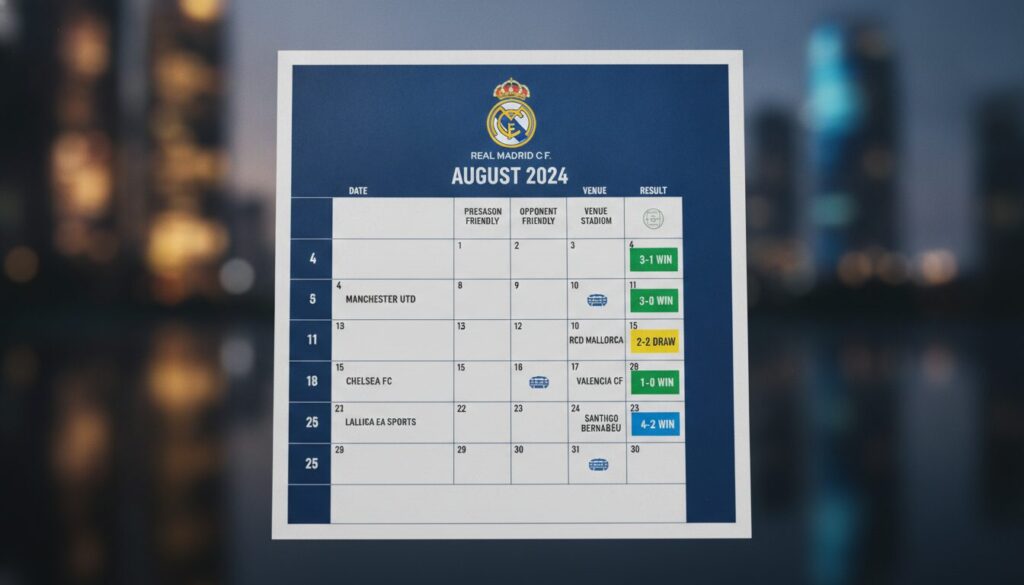 découvrez le calendrier complet du real madrid cf avec toutes les rencontres à venir et les résultats détaillés pour suivre chaque match en temps réel.