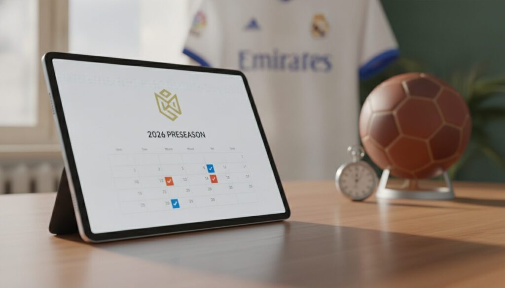 découvrez le calendrier complet et les résultats de la présaison 2026 du real madrid, avec toutes les dates, horaires et informations essentielles pour suivre les performances des merengues avant la nouvelle saison.