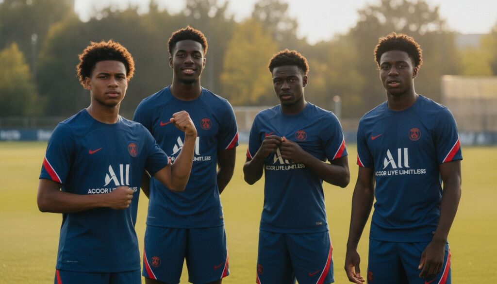 découvrez les talents prometteurs du psg comme dimitri lucea, david boly, ibrahim mbaye et quentin ndjantou, prêts à briller et illuminer l'été avec leur éclat et leur passion.