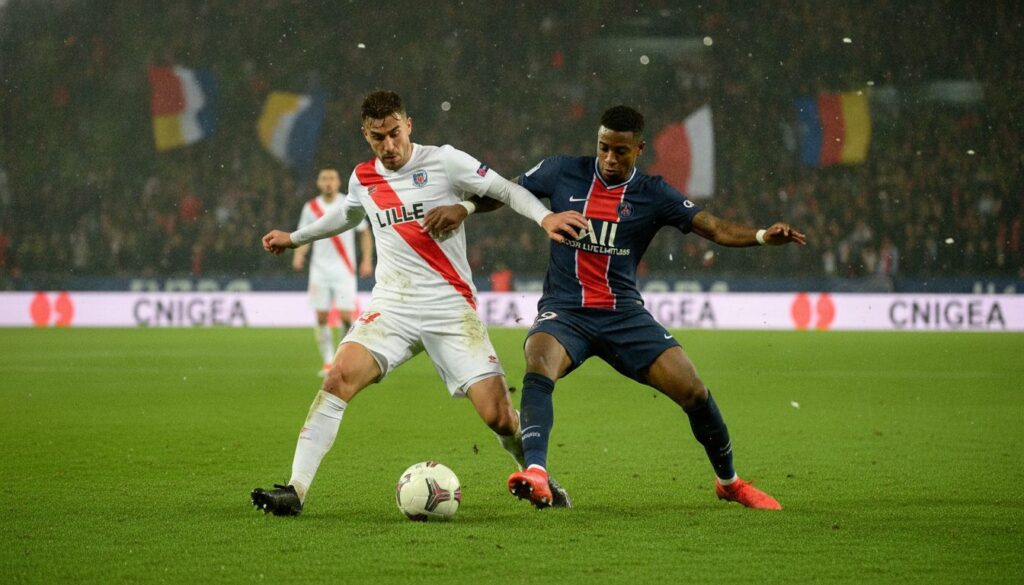 suivez en direct le match entre lille et le psg avec un décompte des buts en temps réel pour ne rien manquer de ce choc spectaculaire.