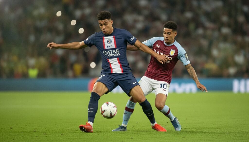 suivez en direct le match palpitant entre le psg et aston villa avec des mises à jour en temps réel, analyses et moments forts.