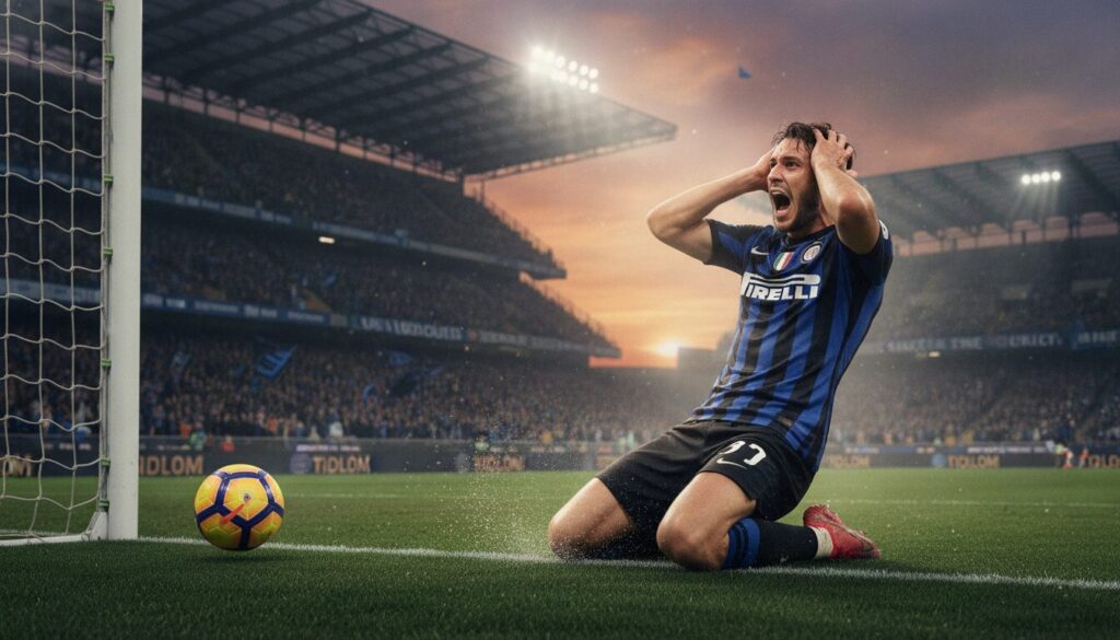 l'inter manque une grande opportunité et termine le match en difficulté lors de leur déplacement en sardaigne.