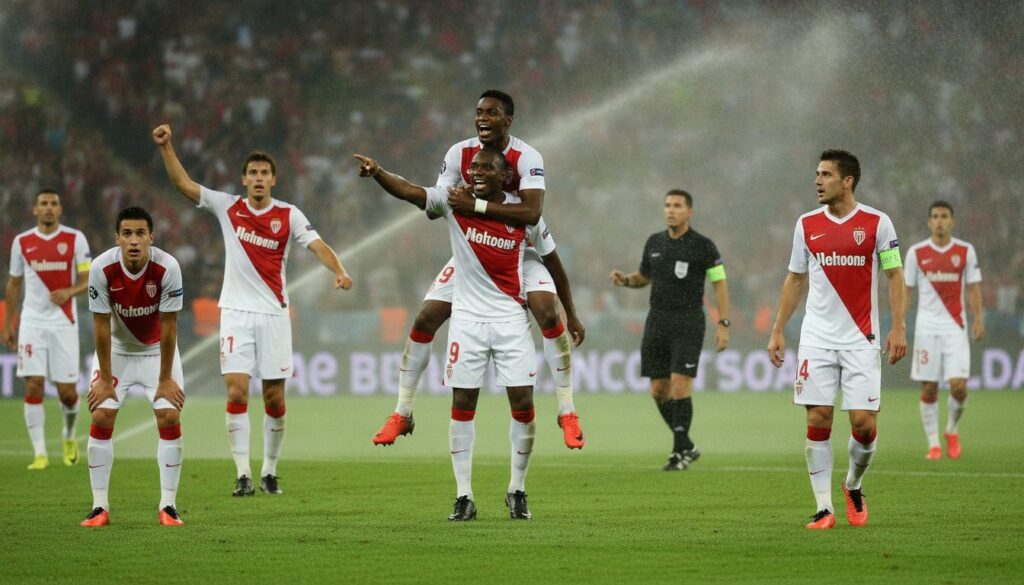 le monaco s'impose face à un getafe en difficulté suite à l'alerte causée par uche, dans un match intense et décisif.