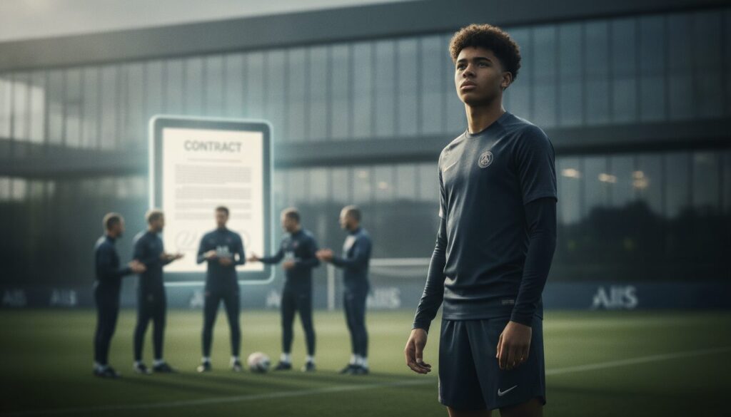 le psg mise sur ses ressources pour garantir un avenir prometteur à doué, en renforçant sa sécurité contractuelle et sportive.
