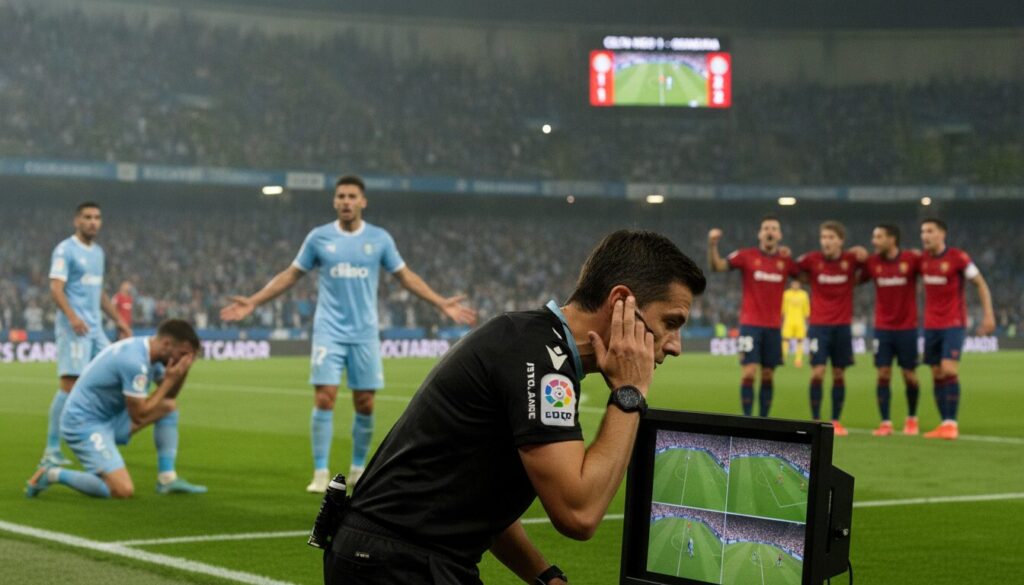 découvrez comment le var a sanctionné le celta lors du match, permettant à osasuna d'en profiter pour conclure et remporter une victoire décisive.