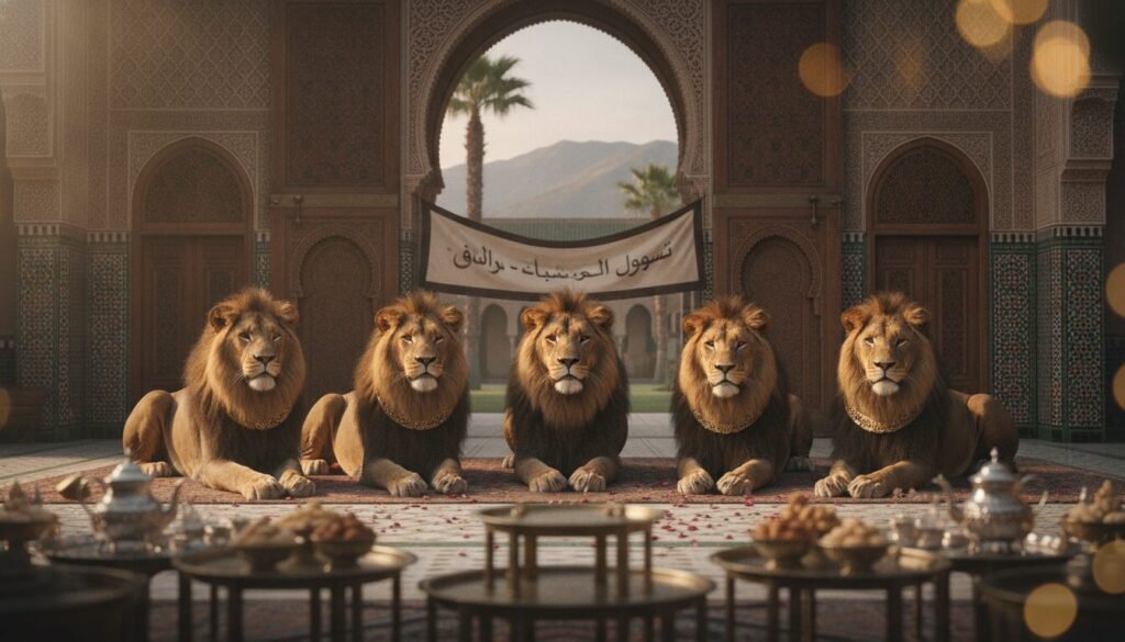 découvrez comment les lions de l'atlas ont été honorés comme invités d'exception, célébrant la fierté royale et l'identité marocaine avec émotion et grandeur.