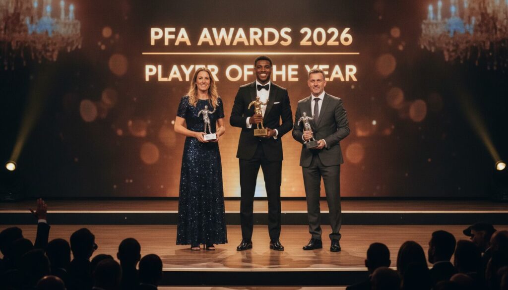 découvrez le palmarès complet des lauréats des pfa awards 2026, mettant à l'honneur les talents et les performances exceptionnelles de cette édition.