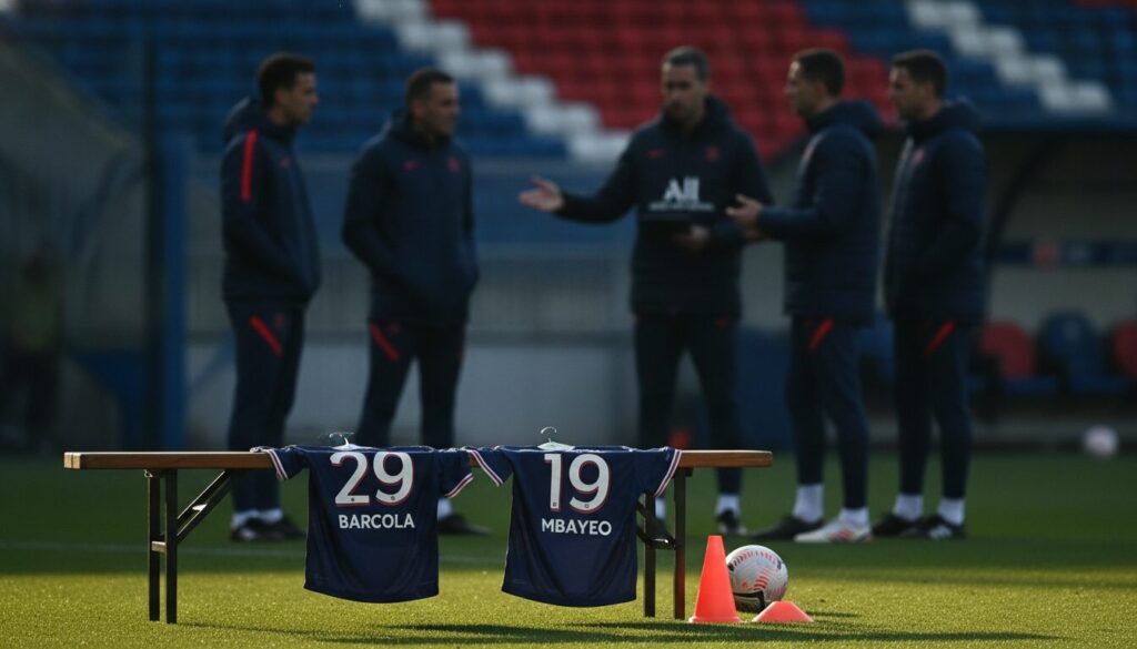 psg : barcola et mbaye sont absents pour le match contre rennes, leur transfert vers liverpool semble désormais imminent.