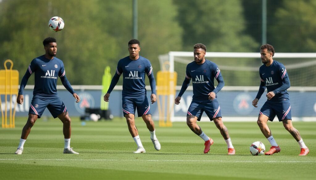 découvrez le retour tant attendu de quatre titulaires du psg à l'entraînement, un signe positif pour les prochaines rencontres du club.