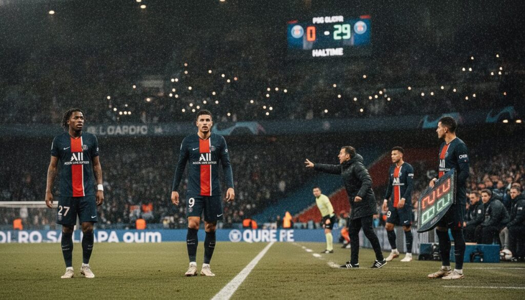 découvrez comment le psg a réussi un incroyable retour après avoir été mené 2-0, avec un cadre remplacé à la mi-temps, refusant de lâcher prise pour renverser la situation.