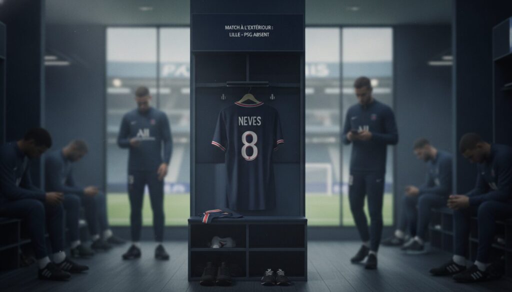 psg : neves est également forfait pour le prochain match à lille, compliquant les options de l'équipe pour ce déplacement crucial.