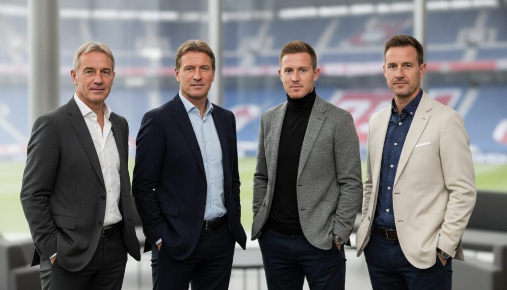un consortium incluant quatre anciens joueurs du bayern munich investit dans le club portugais estrela, marquant un nouveau chapitre dans le football européen.