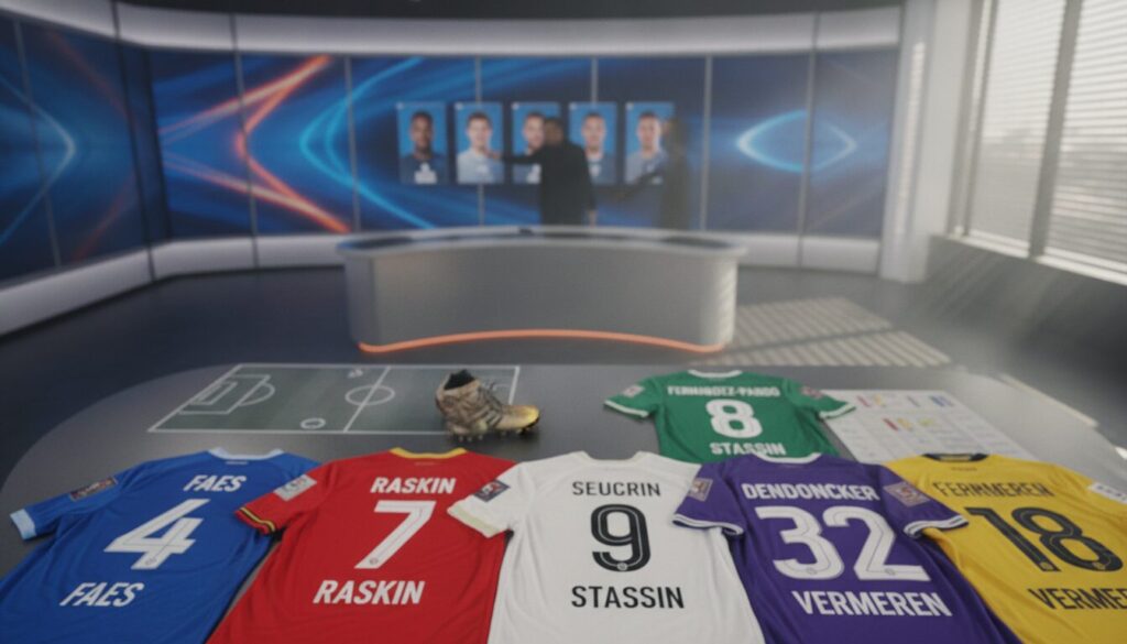 découvrez les enjeux et pronostics du mercato autour de raskin, faes, stassin, fernandez-pardo, dendoncker et vermeeren : quel dénouement est à prévoir pour ces transferts clés ?