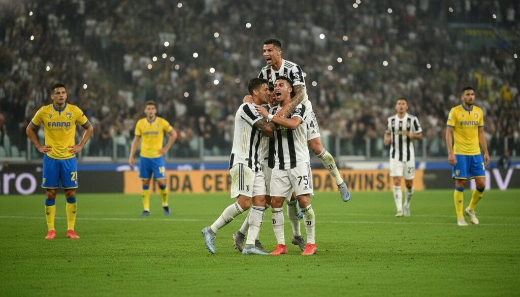la juventus continue son impressionnante série victorieuse en battant parme dans un match de serie a riche en émotions.