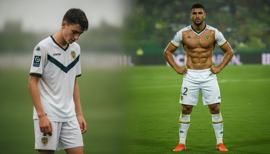 découvrez le parcours inspirant d'estéban lepaul, qui est passé de joueur frêle à athlète renforcé, révélant une transformation physique impressionnante chez le rennais.