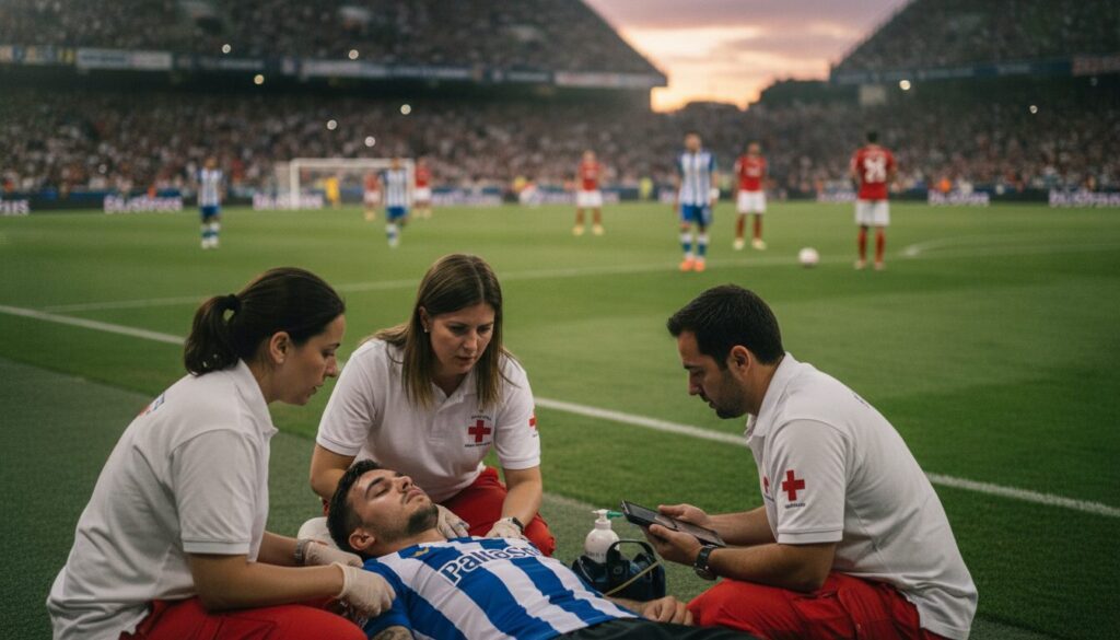 karetsas hospitalisé pendant le match contre dortmund en raison de troubles circulatoires, suscitant l'inquiétude sur son état de santé.