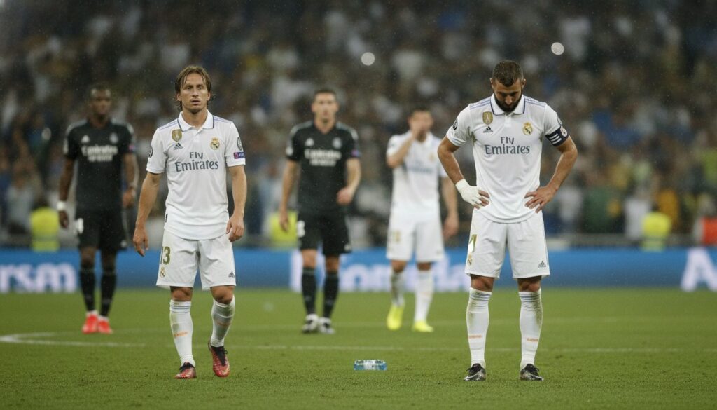 le real madrid chute et perd sa magie sur le terrain, une période difficile pour le club emblématique du football espagnol.