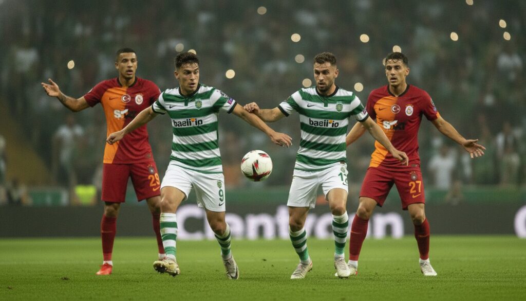 le sporting cp impressionne par son efficacité en neutralisant le galatasaray lors d'un match intense et stratégique.