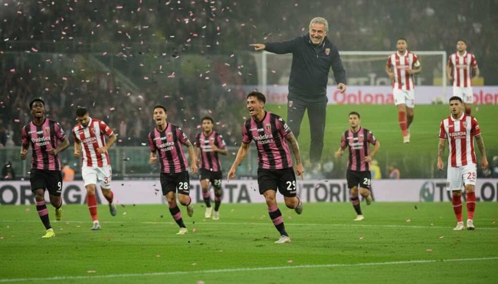palermo impressionne au stade barbera avec une victoire 5-2 contre mantova, tandis qu'inzaghi propulse bologne en huitièmes de finale.